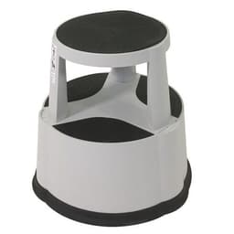 Marchepied mobile pro poly. - 2 marches Gris - Image 2