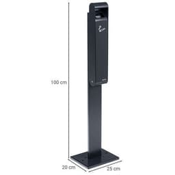 Poteau et base pour cendrier mural 3 L gris - Image 3