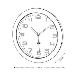 Horloge quartz Ø 30 cm cadran coloris gris - Image 3