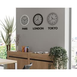 Horloge quartz Ø 30 cm cadran coloris noir - Image 5