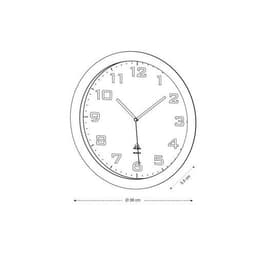 Horloge quartz Ø 38 cm cadran coloris  gris - Image 5