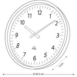 Horloge murale en bois TREE Verre Bois clair Fond blanc - Image 3