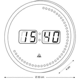 Horloge murale ronde LED  Rouge /Noir - Image 4