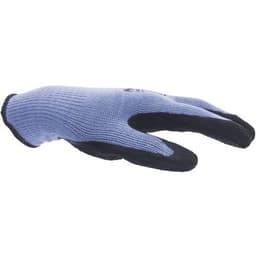 10 paires de gants tricotés enduits latex T10 Bleu/Noir - Image 2