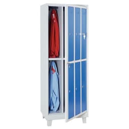 Armoire distribution linge propre 6 cases penderie Gris/bleu - Image 3