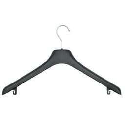 Lot de 10 cintres SJ45 en plastisque sans barre de pantalon noir - Image principale