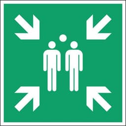 Panneau secours et évacuation carré - Point de rassemblement - Rigide - Image principale