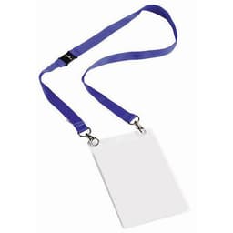 10 Porte-badges évènementiel - A lacet textile Bleu - Image principale