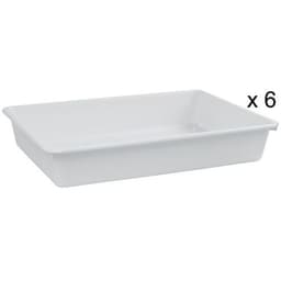 Lot de 6 Plat HIPS 49 cm HIPS Blanc cassé - Image 3