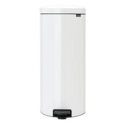 Poubelle à pédale NewIcon 30L blanche avec liner métal - Image principale