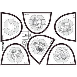 Poubelle plastique agroalimentaire 70 L blanc - Image 3