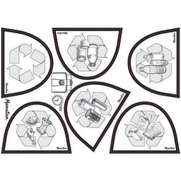 Poubelle plastique agroalimentaire 90 L rouge - Image 4