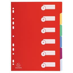 Lot de 25 pochettes 6 Intercalaires  Exacompta PP 30/100 - Image principale