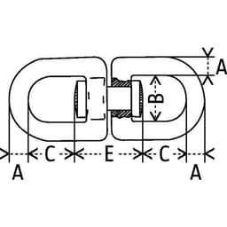 Émerillon en inox AISI 316 - 2 anses - Image 2