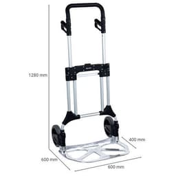 Diable pliant aluminium - Force 90 à 200 kg - Manutan Expert - Image 2