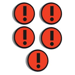 Aimant rond avec symbole Point d'exclamation - Image principale