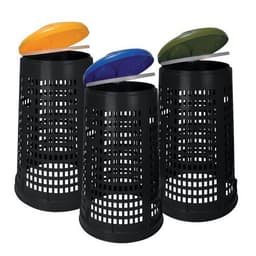 Poubelle ronde en plastique perforé Ruff - 110 L_Vepabins - Image principale