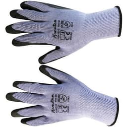 10 paires de gants tricotés enduits latex T10 Bleu/Noir - Image 8