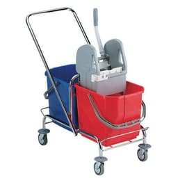 Double seau roulant chromé - 30 et 50 L - Image principale