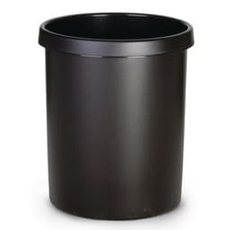 Corbeille ronde à papier en plastique - 30 L Noir - Image principale