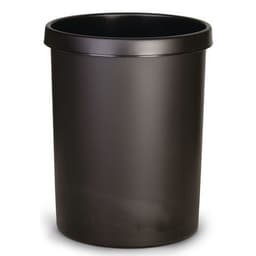 Corbeille ronde à papier en plastique - 45 L Noir - Image principale