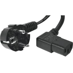 Cordon d'alimentation PC CEE7 / C13 coudé noir - 3,0 m - Image principale