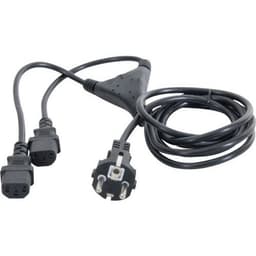 Cordon électrique en "Y" 1 x CEE7 droit / 2 x C13 - 1,8 m - Image principale