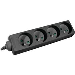 Multiprise 4 prises sans interrupteur noire - 1,5 m - Image principale