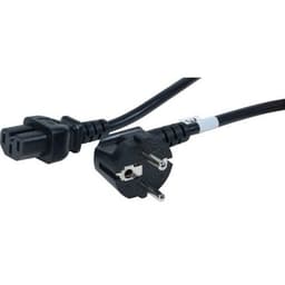 Cordon secteur CEE7 / C15 noir - 1,8 m - Image principale