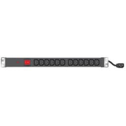 Multiprise 19'' 12 prises C13 / cordon C14 avec interrupteur - Image principale