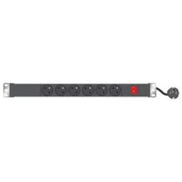 Multiprise 19'' 6 prises avec interrupteur et voyant - Image principale