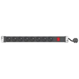 Multiprise 19'' 8 prises avec interrupteur et voyant - Image principale