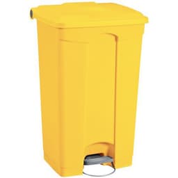 Poubelle plastique agroalimentaire 90 L jaune - Image principale