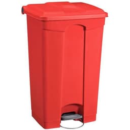Poubelle plastique agroalimentaire 90 L rouge - Image principale