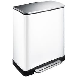 Poubelle à Pédale tri sélectif E-cube 28+18 ltr EKO blanc - Image principale