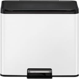 Poubelle à pédale Essential Recycler Step Bin 20+9 L blanc - Image principale