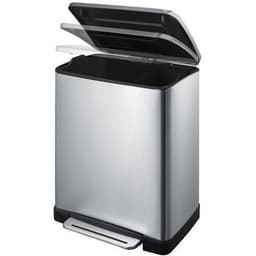 Poubelle à pédale E-Cube rectangulaire - 50 L, Matériau : Inox - Image 4