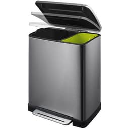 Poubelle à Pédale tri sélectif E-cube 28+18L EKO Acier noir - Image 5