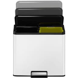 Poubelle à pédale Essential Recycler Step Bin 15+15 L blanc - Image 4