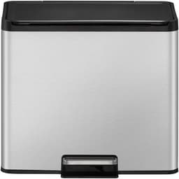 Poubelle à pédale Essential Recycler Step Bin 20+9 L inox ma - Image 9