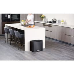 Poubelle à pédale Essential Recycler Step Bin 20+9 L noir - Image 11