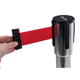 Poteau acier inoxydable à sangle 5 m - Socle à roulettes - Manutan Expert - Image 8