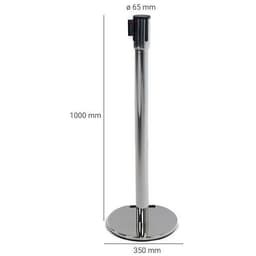 Poteau acier inoxydable à sangle 5 m - Socle à roulettes - Manutan Expert - Image 6