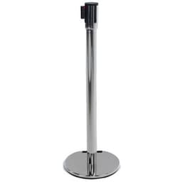 Poteau acier inoxydable à sangle 5 m - Socle à roulettes - Manutan Expert - Image 2