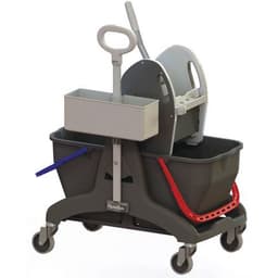 Chariot de lavage 2 x 15 L avec bac produit Presse et Poignée latérale - Image 14
