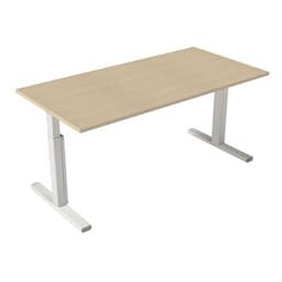 Bureau droit Inesa avec pied réglable en T Chêne 140 cm - Image principale