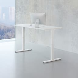 Bureau électrique ergonomique Kelli Blanc 140 cm - Image 2