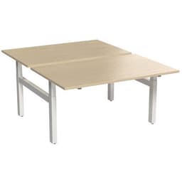 Bureau droit Bench 2 places piètement réglable en H - Inesa - Image 2