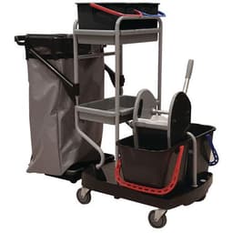 Chariot de nettoyage avec porte-sac - 4 seaux et 1 presse - Image 10
