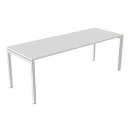 Bureau droit Kelli ergonomique à manivelle Blanc 220 cm - Image principale
